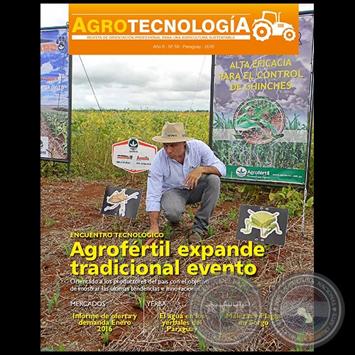 AGROTECNOLOGÍA Revista - AÑO 6 - NÚMERO 58 - AÑO 2016 - PARAGUAY